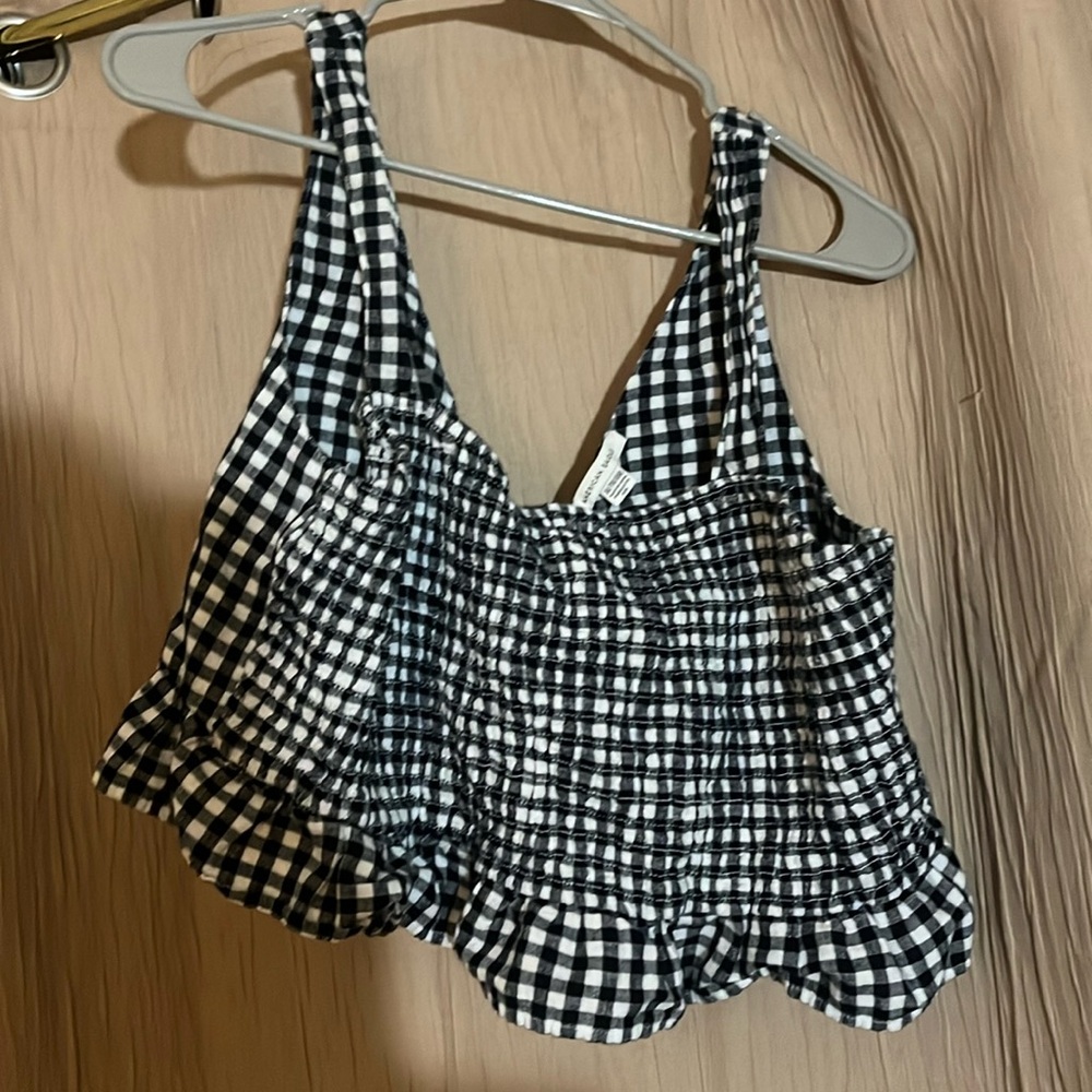 Checkered Crop Top (with matching bottoms!!!)